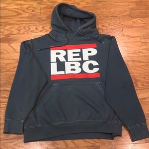 Blue Long Beach Hoodie